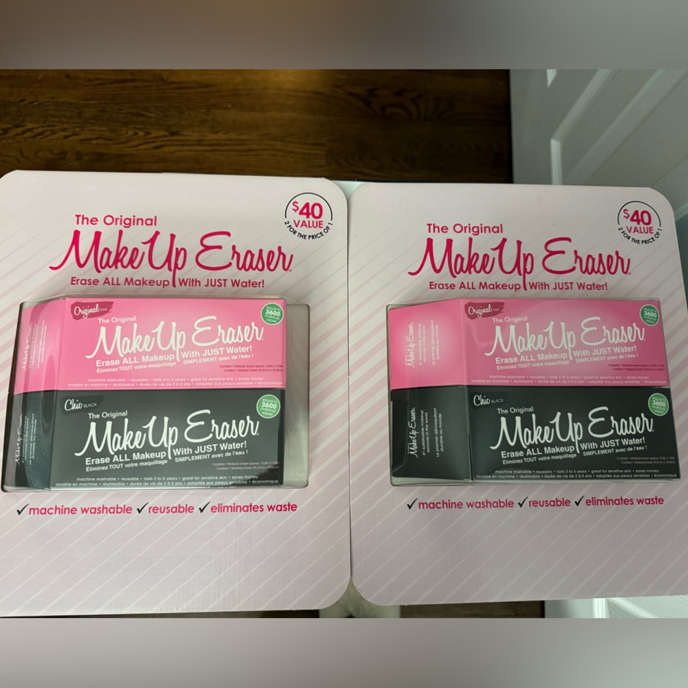 New in Box 4 Make Up Eraser - 2 Boxes of 2 Erasers